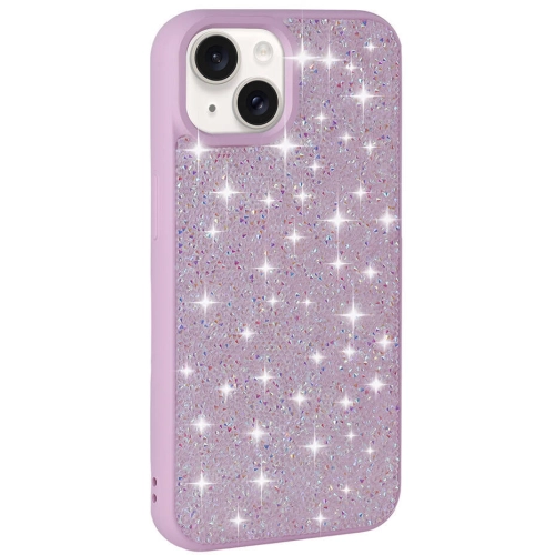 Apple iPhone 15 Plus Kılıf Parlak Taşlı Tasarım Zore Pırlanta Kapak - Lila