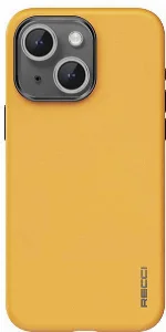 Apple iPhone 15 Plus Kılıf Recci Magsafe Şarj Özellikli Kamera Korumalı Explore Serisi Kapak - Sarı
