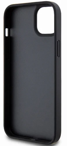 Apple iPhone 15 Plus Kılıf U.S. Polo Assn. Orjinal Lisanslı Üç Renk Şerit Tasarımlı Baskı Logolu Kapak - Siyah
