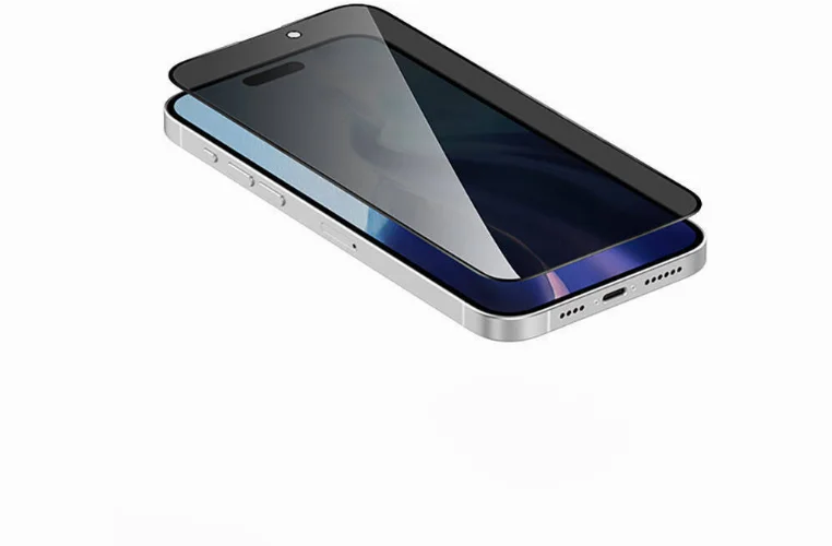 Apple iPhone 15 Plus Recci RSP-A07SP 3D Privacy Shield Temperli Cam Ekran Koruyucu - Gri