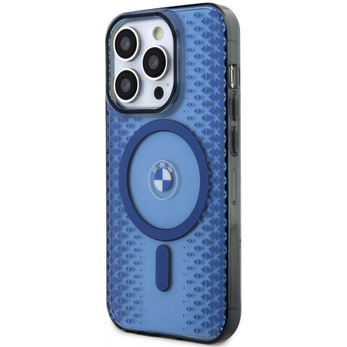 Apple iPhone 15 Pro (6.1) Kılıf BMW Magsafe Şarj Özellikli Transparan IML Signature Orjinal Lisanslı Kapak - Mavi