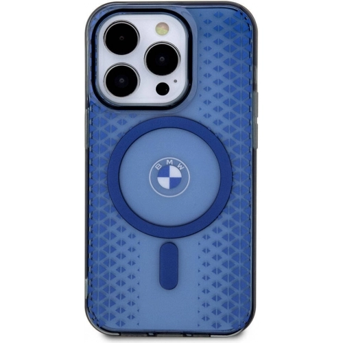 Apple iPhone 15 Pro (6.1) Kılıf BMW Magsafe Şarj Özellikli Transparan IML Signature Orjinal Lisanslı Kapak - Mavi