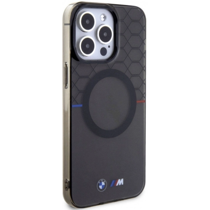 Apple iPhone 15 Pro (6.1) Kılıf BMW Magsafe Şarj Özellikli Transparan M Dizayn Orjinal Lisanslı Kapak - Gri