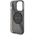 Apple iPhone 15 Pro (6.1) Kılıf BMW Magsafe Şarj Özellikli Transparan Tricolor Stripes Orjinal Lisanslı Kapak - Gri