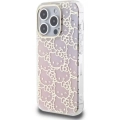 Apple iPhone 15 Pro (6.1) Kılıf Hello Kitty Orjinal Lisanslı Renk Geçişli Elektroplating Kaplama Kitty Head Desenli Kapak - Pembe