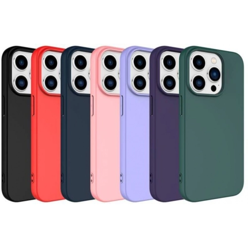 Apple iPhone 15 Pro (6.1) Kılıf İçi Kadife Mat Mara Lansman Silikon Kapak  - Lila