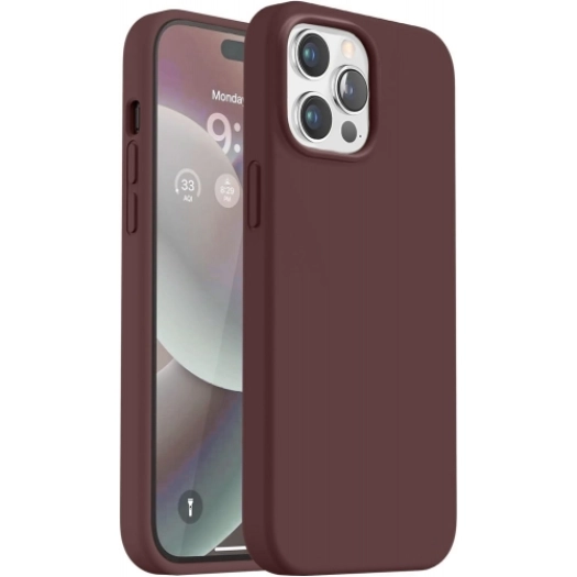 Apple iPhone 15 Pro (6.1) Kılıf İnce Soft Mat Renkli Esnek Silikon Kapak - Mürdüm