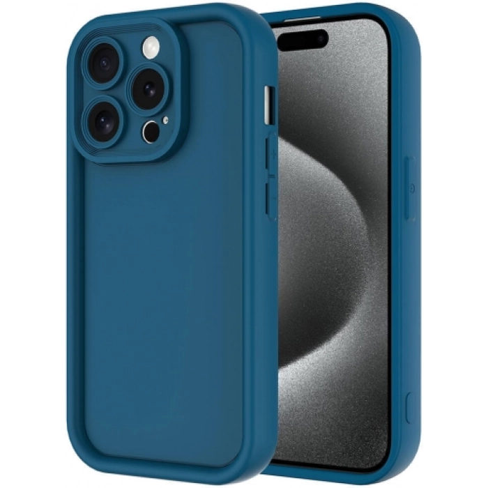 Apple iPhone 15 Pro (6.1) ile Uyumlu Kılıf Kamera Korumalı Silikon Ananas Kapak - Koyu Yeşil