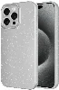 Apple iPhone 15 Pro (6.1) Kılıf Kamera Korumalı Simli Lüks Zore Koton Kapak - Gümüş