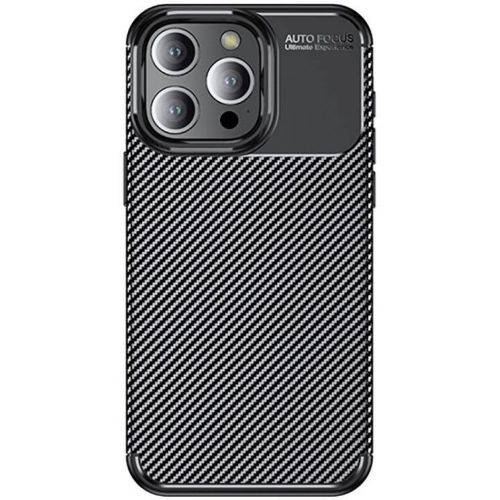 Apple iPhone 15 Pro (6.1) Kılıf Silikon Parmak İzi Bırakmayan Karbon Soft Negro Kapak - Siyah