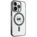 Apple iPhone 15 Pro (6.1) Kılıf Karl Lagerfeld Magsafe Şarj Özellikli IML Karl Orjinal Lisanslı Kapak - Şeffaf