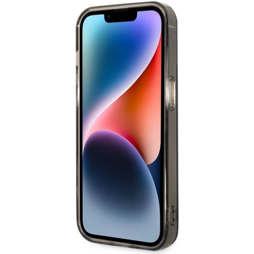 Apple iPhone 15 Pro (6.1) Kılıf Lacoste Orjinal Lisanslı Magsafe Şarj Özellikli Transparan Timsah Logo Baskılı Kapak - Mavi Açık