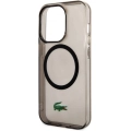 Apple iPhone 15 Pro (6.1) Kılıf Lacoste Orjinal Lisanslı Magsafe Şarj Özellikli Transparan Timsah Logo Baskılı Kapak - Mavi Açık
