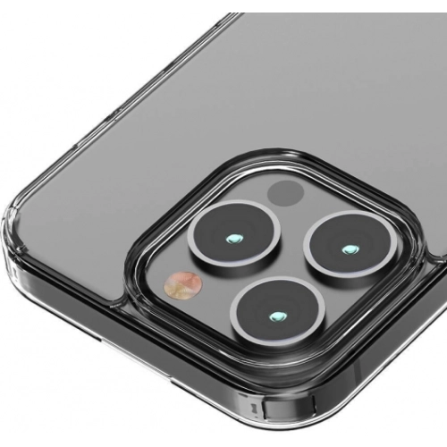 Apple iPhone 15 Pro (6.1) Kılıf Lux Korumalı Kenarları Silikon Arkası Sert Coss Kapak - Şeffaf