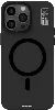 Apple iPhone 15 Pro (6.1) Kılıf Magsafe Şarj Özellikli Standlı YoungKit Hermit Bracket Serisi Kapak - Siyah