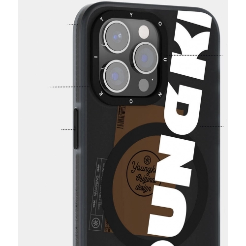 Apple iPhone 15 Pro (6.1) Kılıf Magsafe Şarj Özellikli Youngkit Binfen Serisi Yazı Temalı Kapak - Pembe