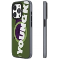 Apple iPhone 15 Pro (6.1) Kılıf Magsafe Şarj Özellikli Youngkit Binfen Serisi Yazı Temalı Kapak - Yeşil