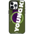 Apple iPhone 15 Pro (6.1) Kılıf Magsafe Şarj Özellikli Youngkit Binfen Serisi Yazı Temalı Kapak - Yeşil