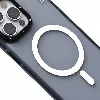 Apple iPhone 15 Pro (6.1) Kılıf Magsafe Şarj Özellikli Youngkit Colored Sand Serisi Kapak - Siyah