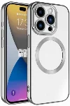 Apple iPhone 15 Pro (6.1) Kılıf Magsafe Wireless Şarj Özellikli Zore Setro Silikon - Siyah