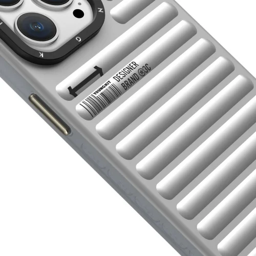 Apple iPhone 15 Pro (6.1) Kılıf Mat Renkli Tasarım YoungKit Original Serisi Kapak - Gümüş