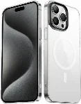 Apple iPhone 15 Pro (6.1) Kılıf Mıknatıslı Wireless Şarj Özellikli Şeffaf G-Glass Kapak - Siyah