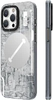Apple iPhone 15 Pro (6.1) Kılıf Orjinal Lisanslı Magsafe Özellikli YoungKit Technology Serisi QC Kapak - Beyaz