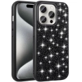 Apple iPhone 15 Pro (6.1) Kılıf Parlak Taşlı Tasarım Zore Linea Kapak - Siyah