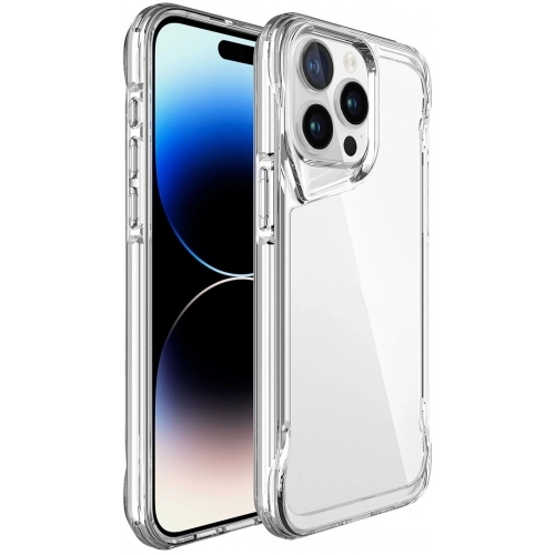 Apple iPhone 15 Pro (6.1) Kılıf Şeffaf TPU Kenarları Esnek Crystal T-Max Kapak - Şeffaf