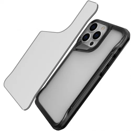 Apple iPhone 15 Pro (6.1) Kılıf Şeffaf TPU Kenarları Esnek Crystal T-Max Kapak - Siyah