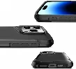Apple iPhone 15 Pro (6.1) Kılıf Şeffaf TPU Kenarları Esnek Crystal T-Max Kapak - Siyah