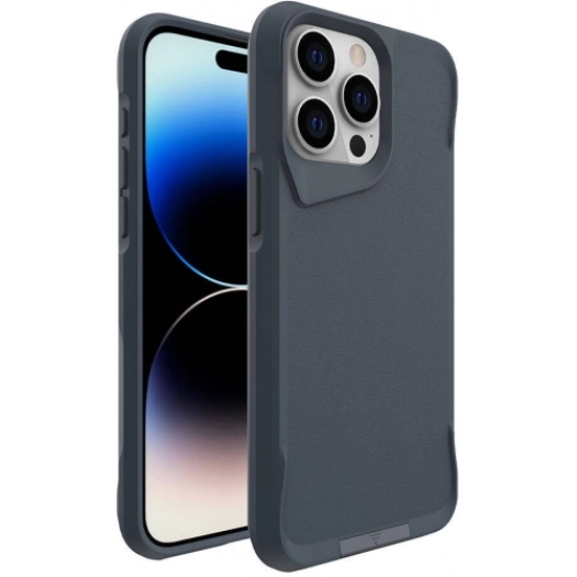 Apple iPhone 15 Pro (6.1) Kılıf Standlı TPU Kenarları Esnek Mat T-Max Kapak - Gri