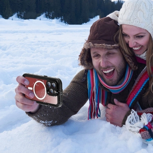 Apple iPhone 15 Pro (6.1) Kılıf Su Geçirmez Toza Dayanıklı IP68 Sertifikalı 360 Tam Koruma Kapak - Siyah