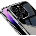Apple iPhone 15 Pro (6.1) Kılıf Ultra İnce Kamera Korumalı PC + Deri Arka Yüzey X-Pro Kapak  - Siyah