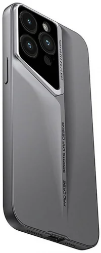 Apple iPhone 15 Pro (6.1) Kılıf Ultra İnce Kameralı Korumalı Sert Rubber Procase Kapak - Titanyum-Gri