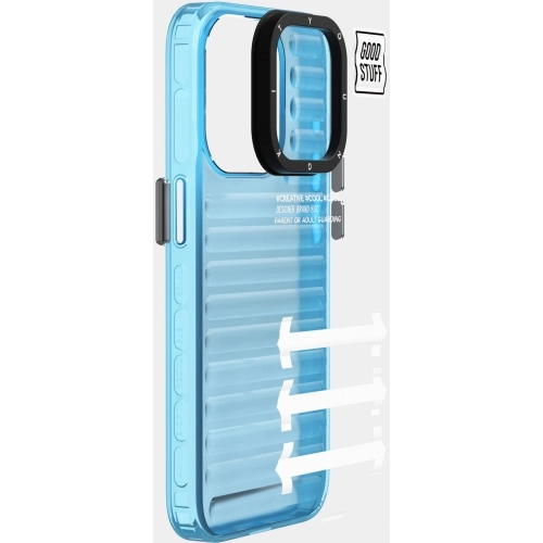 Apple iPhone 15 Pro (6.1)  Kılıf YoungKit Luggage FireFly Serisi Kapak - Mavi