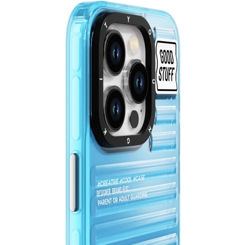 Apple iPhone 15 Pro (6.1)  Kılıf YoungKit Luggage FireFly Serisi Kapak - Mavi