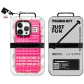 Apple iPhone 15 Pro (6.1)  Kılıf YoungKit Luggage FireFly Serisi Kapak - Pembe