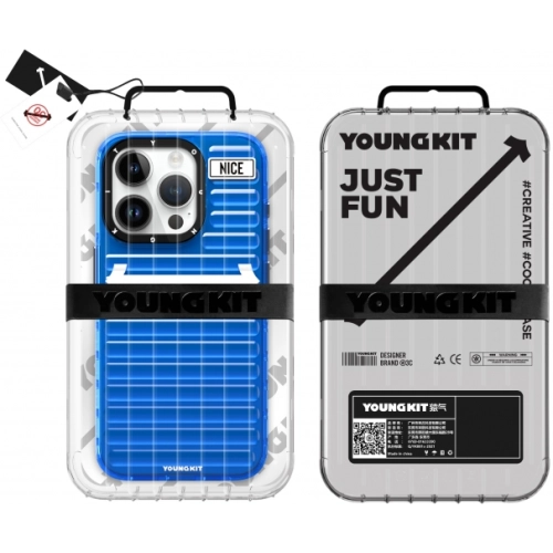 Apple iPhone 15 Pro (6.1)  Kılıf YoungKit Luggage FireFly Serisi Kapak - Yeşil