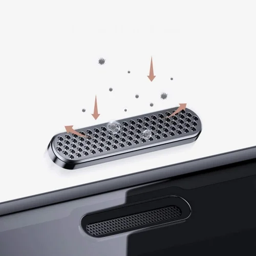 Apple iPhone 15 Pro (6.1) Kırılmaz Cam Ekran Koruyucu Anti-Dust Ahize Toz Önleyicili