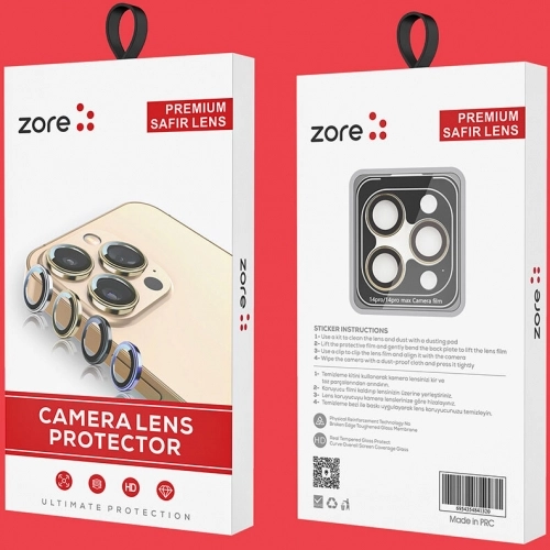 Apple iPhone 15 Pro (6.1) Lens Kamera Koruyucu Parmak İzi Bırakmayan Anti-Reflective CL-12 - Gümüş