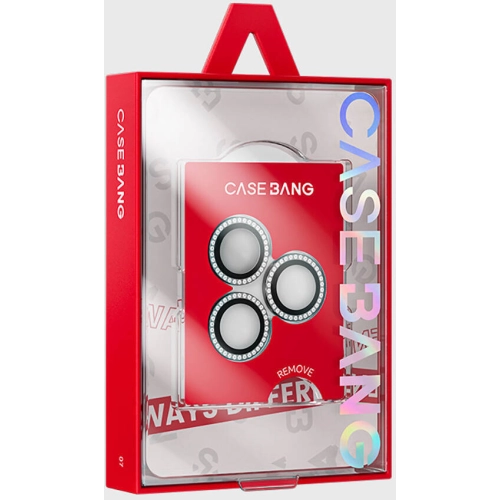 Apple iPhone 15 Pro Casebang Gem Kamera Lens Koruyucu - Gümüş