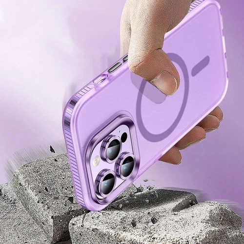 Apple iPhone 15 Pro Kılıf Airbagli Magsafe Wireless Şarj Özellikli Zore Klaptika Kapak - Mavi