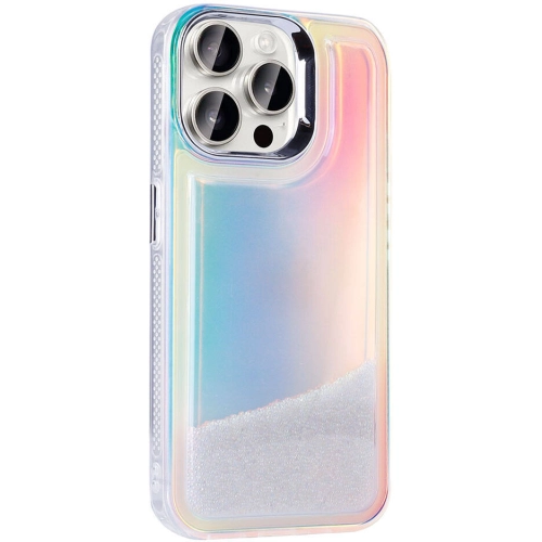 Apple iPhone 15 Pro (6.1) Kılıf Airbagli Renkli Arka Yüzey Boncuk Tasarımlı Kumul Kapak - Pembe