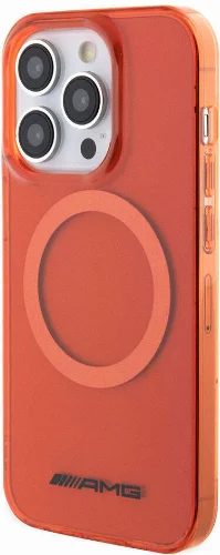 Apple iPhone 15 Pro (6.1) Kılıf AMG Orjinal Lisanslı Magsafe Şarj Özellikli Transparan Kapak - Sarı