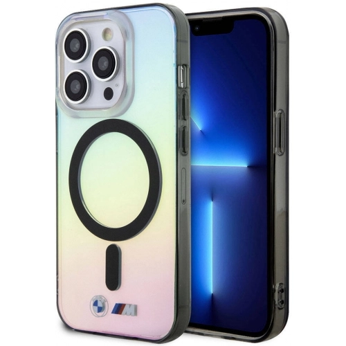 Apple iPhone 15 Pro Kılıf BMW Magsafe Şarj Özellikli Transparan Renk Geçişli Iridescent Orjinal Lisanslı Kapak - Karışık