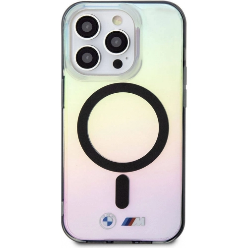 Apple iPhone 15 Pro Kılıf BMW Magsafe Şarj Özellikli Transparan Renk Geçişli Iridescent Orjinal Lisanslı Kapak - Karışık