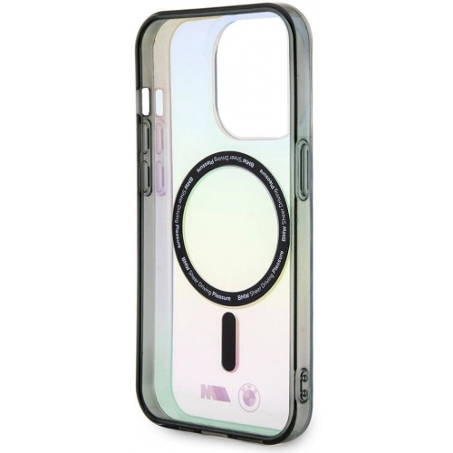 Apple iPhone 15 Pro Kılıf BMW Magsafe Şarj Özellikli Transparan Renk Geçişli Iridescent Orjinal Lisanslı Kapak - Karışık