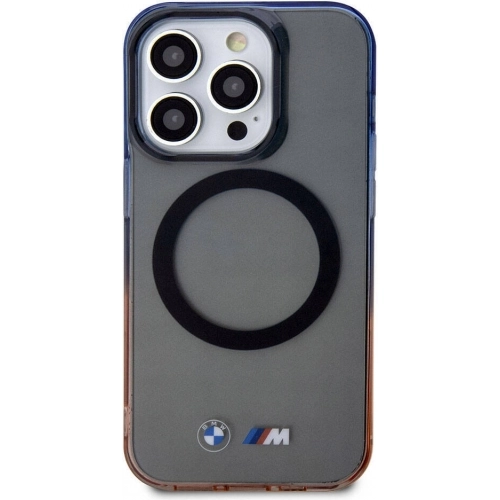 Apple iPhone 15 Pro Kılıf BMW Magsafe Şarj Özellikli Transparan Renkli Çerçeveli Orjinal Lisanslı Kapak - Gri