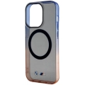 Apple iPhone 15 Pro Kılıf BMW Magsafe Şarj Özellikli Transparan Renkli Çerçeveli Orjinal Lisanslı Kapak - Gri